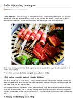 Hana BBQ Buffet thịt nướng lạ mà quen