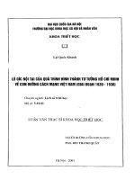 Lôgíc nội tại của quá trình hình thành tư tưởng hồ chí minh về con đường cách mạng việt nam (giai đoạn 1920 1930) 
