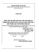 Bước đầu tìm hiểu phần thơ việt nam hiện đại trong sách giáo khoa văn cải cách giáo dục bậc trung học phổ thông hiện nay 