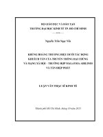 Khủng hoảng thương hiệu dưới tác động khuếch tán của truyền thông đại chúng và mạng xã hội   trường hợp malaysia airlines và tân hiệp phát 