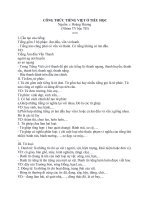CÔNG THỨC TIẾNG VIỆT ở TIỂU học