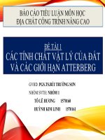 Thuyết trình địa chất công trình nâng cao chỉ tiêu vật lý của đất các giới hạn atterberg