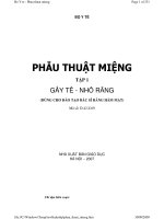 GÂY TÊ - NHỔ RĂNG (DÙNG CHO ĐÀO TẠO BÁC SĨ RĂNG HÀM MẶT