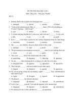 ĐỀ THI THỬ THPTQG môn TIẾNG ANH mới NHẤT có đáp án đề 35 