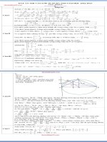 Đáp án đề thi môn toán lớp 10 thành phố HÀ NỘI năm 2012
