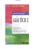 giáo trình giải tích 2 có bài tập có lời giải của jean marie monier