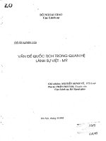 Vấn đề quốc tịch trong quan hệ lãnh sự việt – mỹ