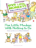 Sách tiếng Anh cho trẻ em Five monkey with nothing to do 