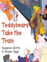 Sách tiếng Anh cho trẻ em Teddybears take  the train 