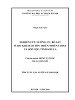 Nghiên cứu lưỡng cư, bò sát ở hai khu vực bảo tồn thiên nhiên Copia và Sốp Cộp, Tỉnh Sơn La