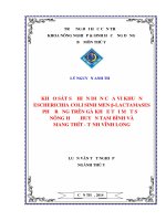 khảo sát sự hiện diện của vi khuẩn escherichia coli sinh men β lactamases phổ rộng trên gà khỏe tại một số nông hộ ở huyện tam bình và mang thít   tỉnh vĩnh long 
