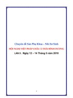 Chuyên đề Sản Phụ Khoa – Nhi Sơ Sinh HỘI NGHỊ VIỆT PHÁP CHÂU Á THÁI BÌNH DƯƠNG