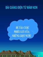 Bài giảng điện tử đề tài Cuộc phiêu lưu của những giọt nước
