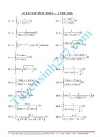 42 bài tích phân luyện thi đại học năm 2016