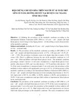 HỘI CHỨNG CHUYỂN HÓA TRÊN NGƯỜI TỪ 45 TUỔI TRỞ LÊN CÓ TĂNG ĐƢỜNG HUYẾT TẠI HUYỆN CẦU NGANG TỈNH TRÀ VINH