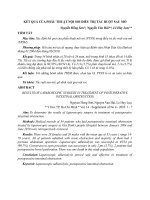 KẾT QUẢ CỦA PHẪU THUẬT NỘI SOI ĐIỀU TRỊ TẮC RUỘT SAU MỔ