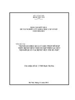 ĐÁNH GIÁ HIỆU QUẢ LÝ LIỆU PHÁP HÔ HẤP TRÊN BỆNH NHÂN TRẺ EM XẸP PHỔI SAU RÚT NỘI KHÍ QUẢN TẠI BỆNH VIỆN TIM HÀ NỘI