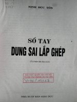 Sổ Tay Dung Sai Lắp Ghép - Ninh Đức Tốn