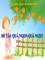 Bài giảng điện tử đề tài Quả ngon quả ngọt