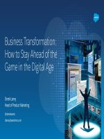 Business transformation how to stay ahead of the game in the digital age 