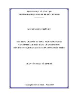 Tác động của đầu tư trực tiếp nước ngoài và chính sách điều hành của chính phủ đến đầu tư nội địa tại các nước đang phát triển 