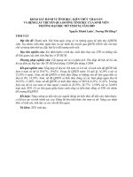 KHẢO SÁT HÀNH VI TÌNH DỤC, KIẾN THỨC THAI SẢN VÀ BỆNH LÂY TRUYỀN QUA ĐƯỜNG TÌNH DỤC CỦA SINH VIÊN TRƯỜNG ĐẠI HỌC MỞ TP.HCM, NĂM 2009