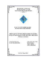 phân lập và tuyển chọn vi khuẩn có khả năng sử dụng đạm từ hệ tiêu hóa trùn quế (perionyx excavatus) 
