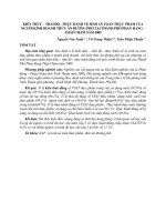 KIẾN THỨC – THÁI ĐỘ - THỰC HÀNH VỆ SINH AN TOÀN THỰC PHẨM CỦANGƯỜI KINH DOANH THỨC ĂN ĐƯỜNG PHỐ TẠI THÀNH PHỐ PHAN RANG –THÁP CHÀM NĂM 2009