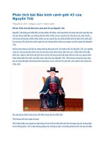 Phân tích bài bảo kính cảnh giới 43 của nguyễn trãi 