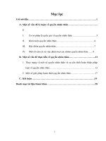 Quyền nhân thân theo quy định trong Bộ luật dân sự - Một số vấn đề lý luận và thực tiễn