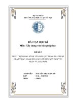 THỰC TRẠNG BAN HÀNH VĂN BẢN QUY PHẠM PHÁP LUẬT CỦA ỦY BAN NHÂN DÂN CÁC CẤP HIỆN NAY. NGUYÊN NHÂN VÀ GIẢI PHÁP