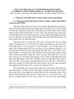 BÁO CÁO TỔNG QUAN VỀ TÌNH HÌNH DOANH NGHIỆP VÀ NHIỆM VỤ PHÁT TRIỂN KINH TẾ - XÃ HỘI NĂM 2014-2015