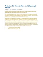 Phân tích bài hành lộ nan của lý bạch ngữ văn 10 