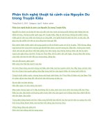 Phân tich nghệ thuật tả cảnh của nguyễn du trong truyện kiề1 