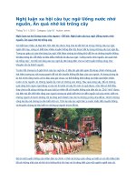 Nghị luận xa hội câu tục ngữ uống nước nhớ nguồn 