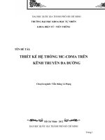 Thiết kế hệ thống MC CDMA trên kênh truyền đa đường