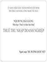 Bài giảng thuế thu nhập doanh nghiệp