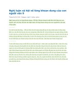 Nghị luận xã hội về lòng khoan dung của con người văn 9 