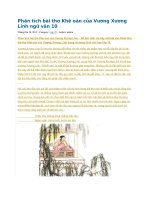 Phân tích bài thơ khê oán của vương xương linh ngữ văn 10 