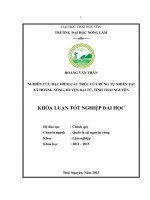 Nghiên cứu đặc điểm cấu trúc rừng tự nhiên tại xã Hoàng Nông, huyện Đại Từ, tỉnh Thái Nguyên