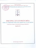 PHƯƠNG ÁN CỔ PHẦN HÓA CÔNG TY TNHH NHÀ NƯỚC MTV KHẢO SÁT VÀ XÂY DỰNG