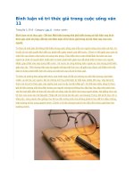 Bình luận về tri thức giả trong cuộc sống văn 11 