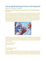 Nêu cảm nghĩ khi đọc phò giá về kinh của trần quang khải 