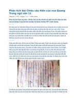 Phân tích bài chiếu cầu hiền của vua quang trung ngữ văn 11 