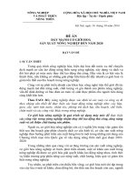 ĐỀ ÁN ĐẨY MẠNH CƠ GIỚI HOÁ SẢN XUẤT NÔNG NGHIỆP ĐẾN NĂM 2020