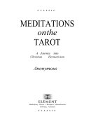 Hướng dẫn bói bài Tarot Meditations on the tarot a journey into christian hermeticism 