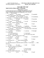 Tài liệu ôn tập thi tuyển công chức nghành cán sự môn ngoại ngữ