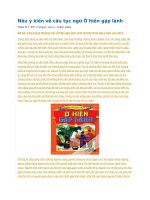 Nêu ý kiến về câu tục ngữ ở hiền gặp lành 