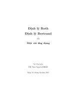 Định lý Roth, định lý Bertrand và một vài ứng dụng