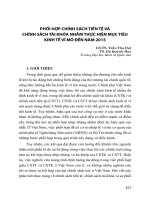 157PHỐI HỢP CHÍNH SÁCH TIỀN TỆ VÀ CHÍNH SÁCH TÀI KHÓA NHẰM THỰC HIỆN MỤC TIÊU KINH TẾ VĨ MÔ ĐẾN NĂM 2015